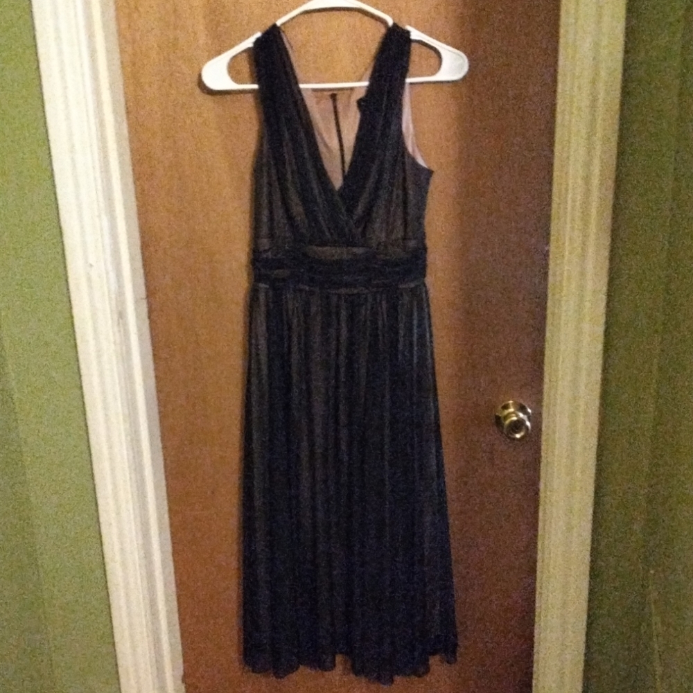 A black sheer dress
